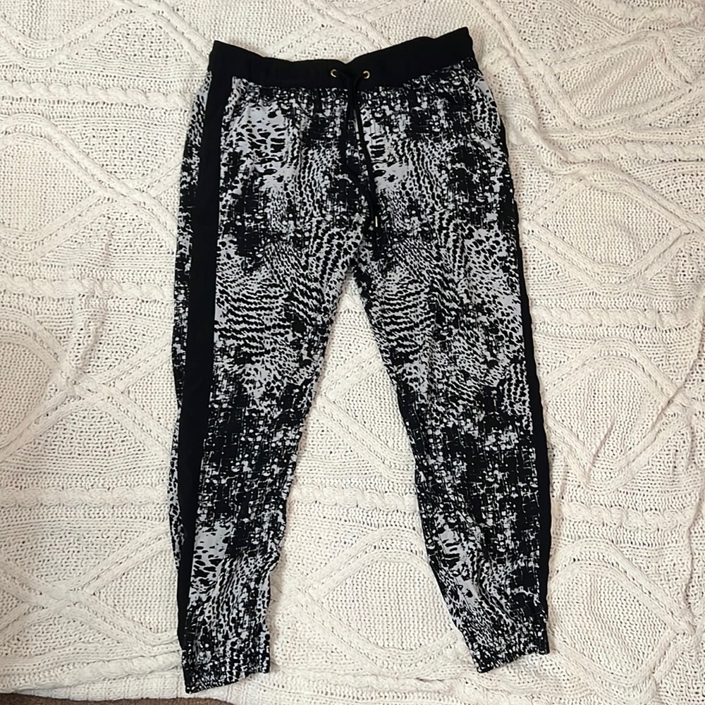 Express Black and White Joggers